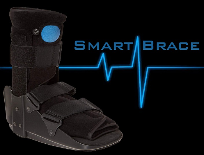 SmartBrace walking boot with integrated electronic air-cast system